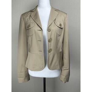 ANN TAYLOR LOFT Tan Blazer Sz 2 XS Career Office Classic Professional Preppy